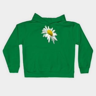 Close Up Common White Daisy Cut Out Kids Hoodie